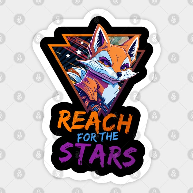 Reach for the stars Sticker by Rusty Lynx Design